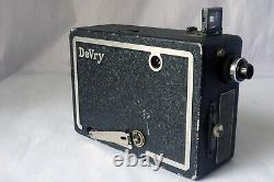 1930' Devry 16mm Cine Movie Camera with Graf 20mm f3.5 C Mount Lens Working Order