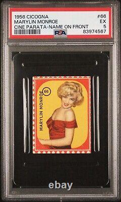 #1950-60 Cicogna Cine Parata Red Film Name On Front #66 Marylin Monroe Psa 5