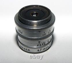 Bell Howell Chicago Cine Super Comat 0.7 18 mm f2.5 C-Mount 16 mm movie Lens