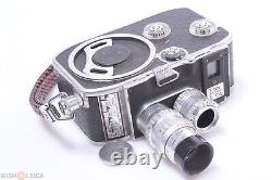 Bolex B8 8mm Cine Movie Camera Som Berthiot Cinor B 35mm 1.9 & 12.5mm 1.9 Lens