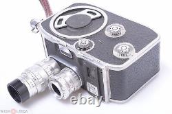 Bolex B8 8mm Cine Movie Camera Som Berthiot Cinor B 35mm 1.9 & 12.5mm 1.9 Lens