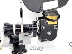 Bolex H16 Rex5 withESM Motor, Vario Switar 16-100mm, 400' mag, 3 lens+ FILM TESTED