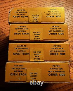Lot of 4 SEALED Expired 1955 Cine-Kodak Kodachrome Movie Film