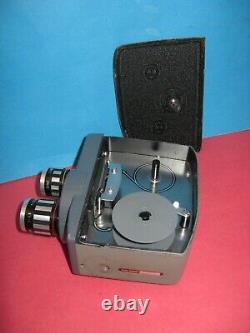 Lumicon-8 III Regular 8mm Cine Movie Camera 3 Lenses Fully Working #65623