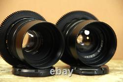 Set of 2 Soviet lenses Helios 44-2 58mm F/2, Mir-1B F2.8/37mm DSLR + adapter PL