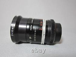 Super-16 Kern Macro-switar Preset Rx 1.6/10mm C-mount Lens Bolex Movie Camera