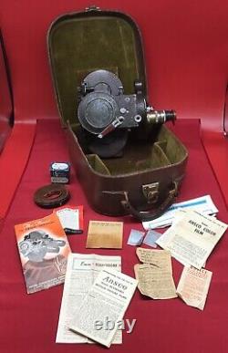 Victor Model 5 movie camera 16mm w leather case vintage cine