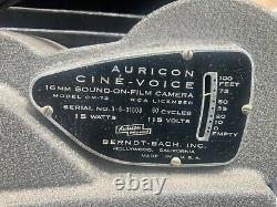Vintage AURICON CM-72 Sound-on-Film 16mm Movie Camera with 2 Lenses clean