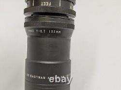 Vintage Kodak Cine Anastigmat F-2.7 102mm Movie Film Camera Lens Black USA