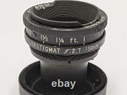 Vtg Kodak Cine Anastigmat F2.7 15mm Movie Film Camera Lens Defense Black USA