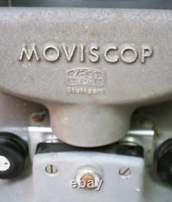 Zeiss Ikon Moviscop 8mm Movie Film Cine Viewer Editor Wood Base Reels Vintage